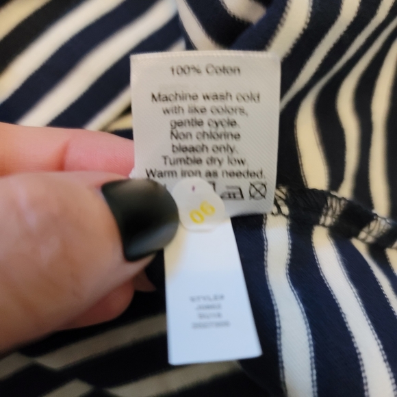 J. Crew Striped Shift Dress Navy White XS - Picture 6 of 9